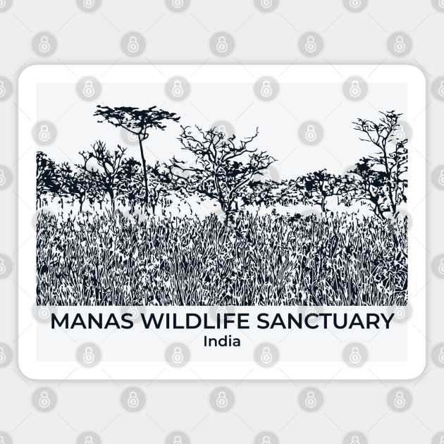 Manas Wildlife Sanctuary - India Magnet by Lakeric